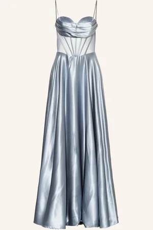 hey kyla Abendkleid Mit Schmucksteinen grau