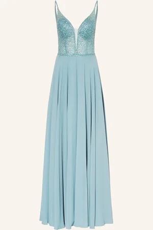 hey kyla Abendkleid Mit Pailetten Und Schmucksteinen blau