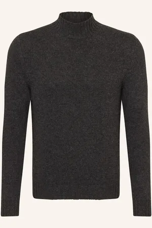FEDELI Pullover Mit Cashmere grau