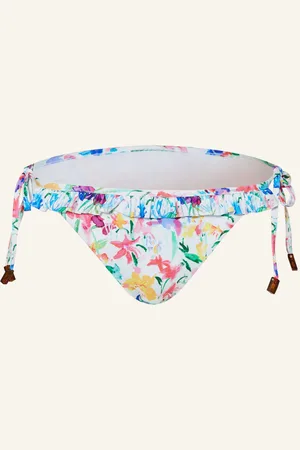 Vilebrequin Triangel-Bikini-Hose Happy Flowers blau