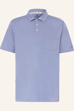 Colours & Sons Jersey-Poloshirt blau