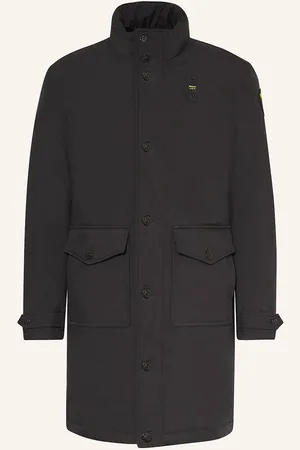 Blauer Daunenparka