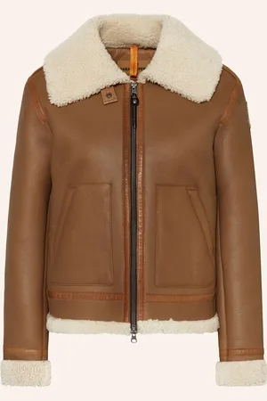 Parajumpers Lederjacke Gialean beige