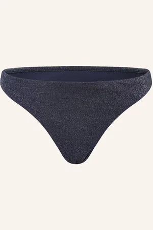 Seafolly Brazillian-Bikini-Hose Poolside Mit Glitzergarn blau