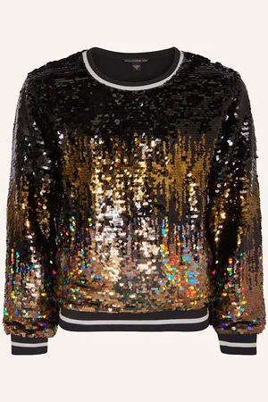 Guess Sweatshirt Mit Pailletten gold