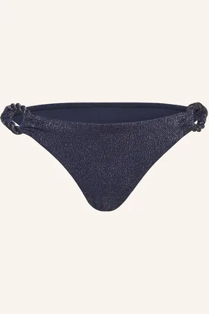 Seafolly Basic-Bikini-Hose Poolside Mit Glitzergarn blau