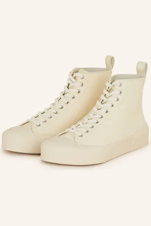 Jil Sander Hightop-Sneaker weiss