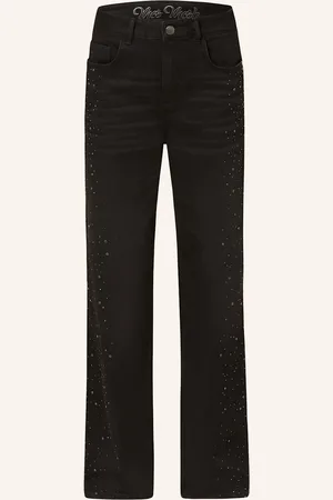 Mos Mosh Straight Jeans Mmrelee Mit Schmucksteinen schwarz