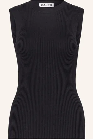 Jil Sander Stricktop Mit Seide blau