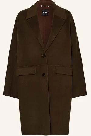 HUGO BOSS Oversized-Wollmantel Cattina gruen