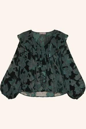 Mos Mosh Blusenshirt Mmbasile Mit Volants gruen