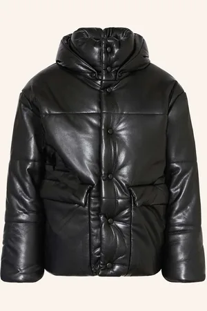 Nanushka Steppjacke Hide In Lederoptik Mit Abnehmbarer Kapuze