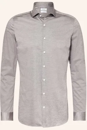 PAUL Hemd Slim Fit Mit Extralangem Arm braun