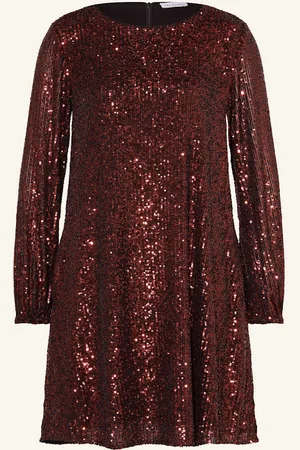 Mrs & HUGS Cocktailkleid Mit Pailletten rot