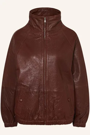 Sandro Lederjacke rot