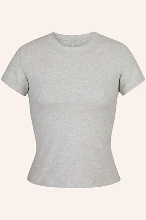 SKIMS Lounge-Shirt Cotton Jersey grau