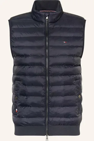 Tommy Hilfiger Steppweste Im Materialmix blau