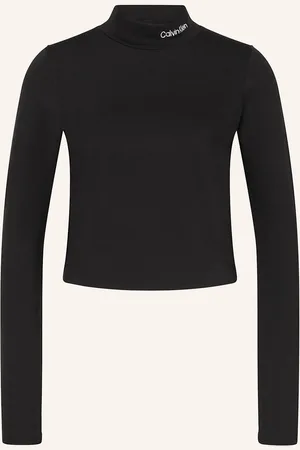 Calvin Klein Cropped-Longsleeve schwarz