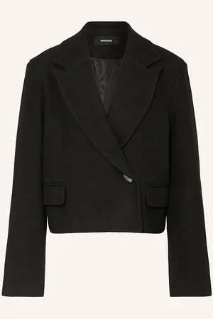 Black Palms Cropped-Blazer Beo