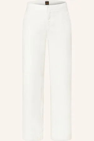 HUGO BOSS Marlenehose Tahilone weiss