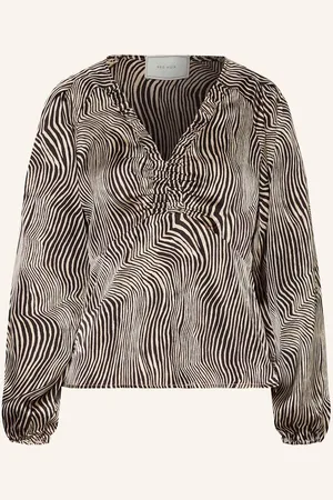 Neo Noir Blusenshirt Istana Aus Satin schwarz
