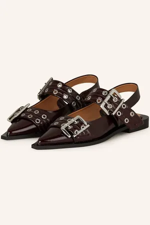 Ganni Slingballerinas rot