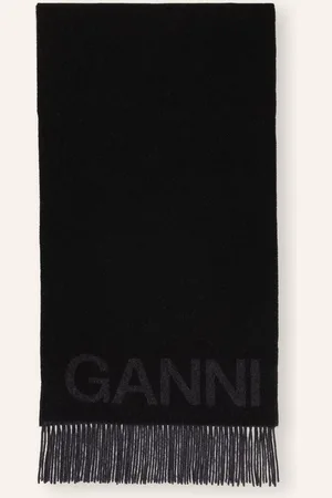 Ganni Schal schwarz