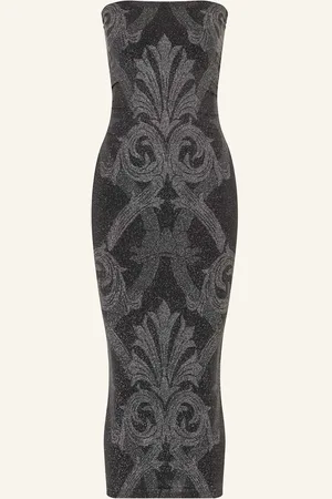 Wolford Etuikleid Metallic Jacquard Mit Glitzergarn silber