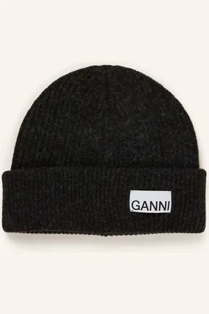 Ganni Mütze schwarz