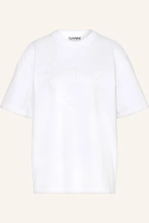 Ganni T-Shirt Mit Schmucksteinen