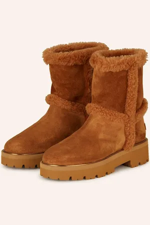 Aquazzura Plateau-Boots Teddi braun