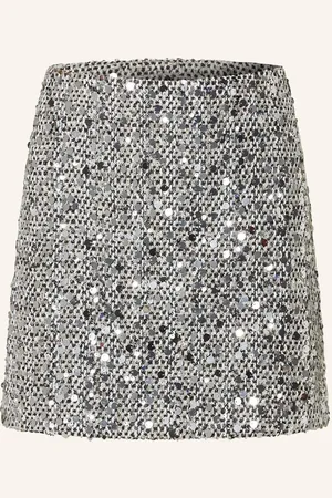 Rich & Royal Tweed-Rock Mit Pailletten silber