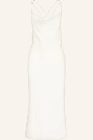 ROTATE Satinkleid weiss