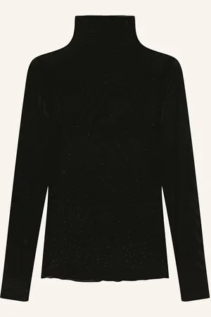 Luisa Cerano Longsleeve Aus Mesh Mit Schmucksteinen