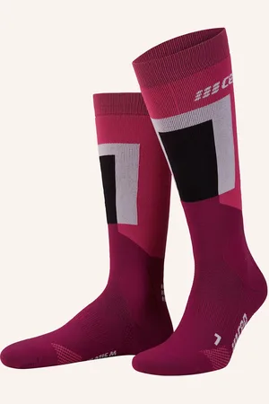 CEP Skisocken Thermo Compression pink