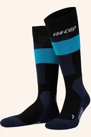 CEP Skisocken Merino Compression Mit Merinowolle blau