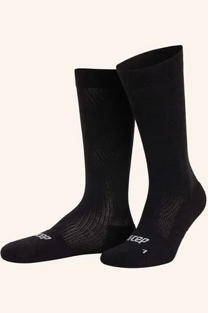 CEP Socken Flight Compression - Tall Mit Merinowolle schwarz