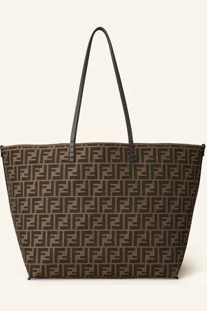 Fendi Shopper Roll Large Mit Pouch braun