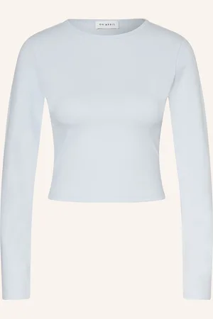 Oh April Cropped-Longsleeve Ica blau