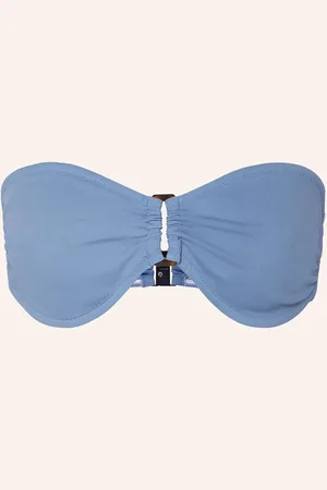 Vilebrequin Bandeau-Bikini-Top Solid Sculpt blau