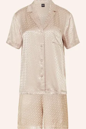 HUGO BOSS Shorty-Schlafanzug Monogram Aus Satin rosa