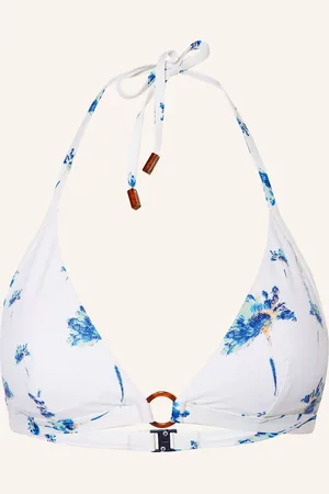 Vilebrequin Neckholder-Bikini-Top Herbier Shiny Flechett Mit Glitzergarn weiss