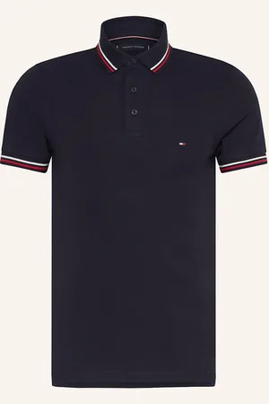 Tommy Hilfiger Pique-Poloshirt Tipped Slim Fit blau