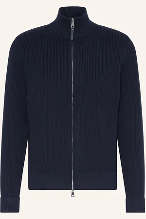 MOS MOSH Gallery Strickjacke Mmgangelo Im Materialmix blau