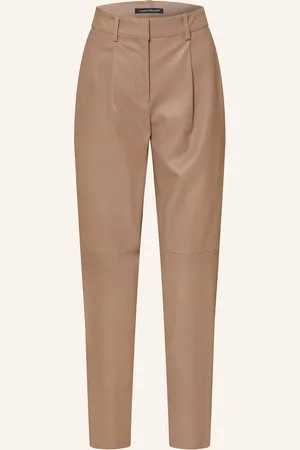Luisa Cerano 7/8-Hose Aus Leder beige