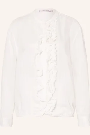 Dorothee Schumacher Blusenshirt Cool Stripe Mit Rüschen weiss