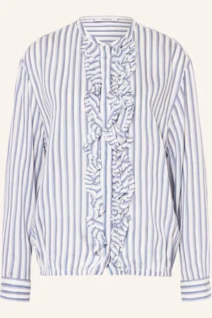 Dorothee Schumacher Blusenshirt Cool Stripe Mit Rüschen blau
