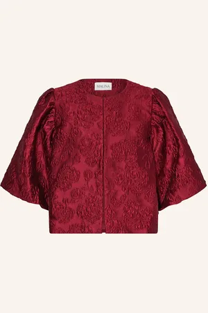 By Malina Jacquard-Bluse Cleo rot
