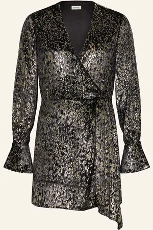 Simkhai Samtkleid Camryn Mit Glitzergarn schwarz