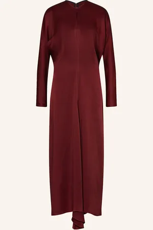Victoria Beckham Satinkleid rot